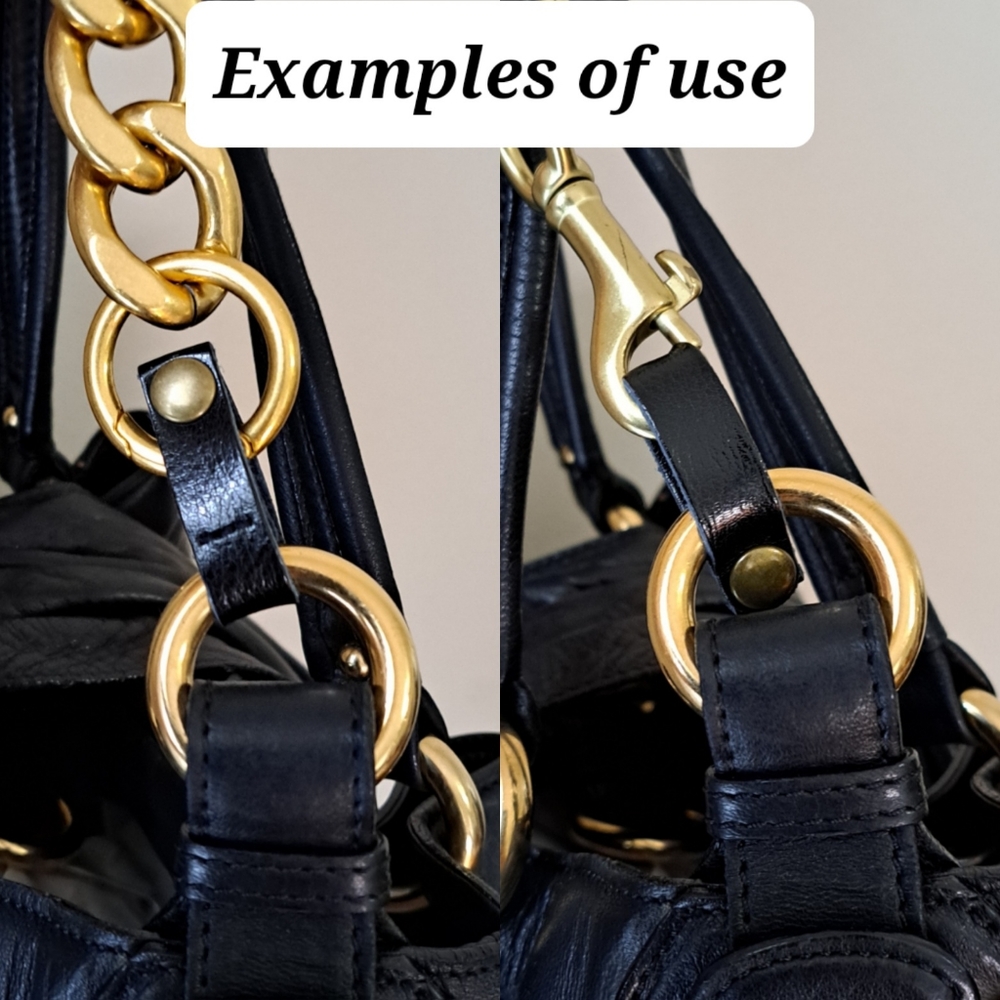 Purse or belt leather repair loops/snaps/extenders/keepers x4 - Picture 6 of 6